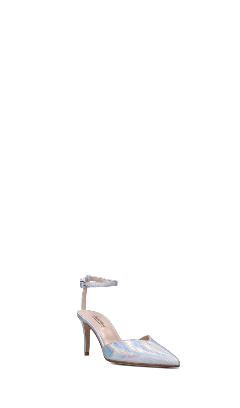 LARA MAY Slingback donna argento in pelle
