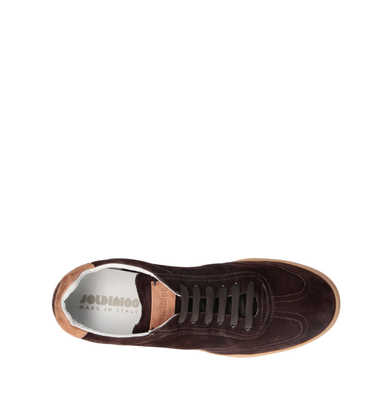 SOLDINI 80 Sneaker uomo marrone in suede