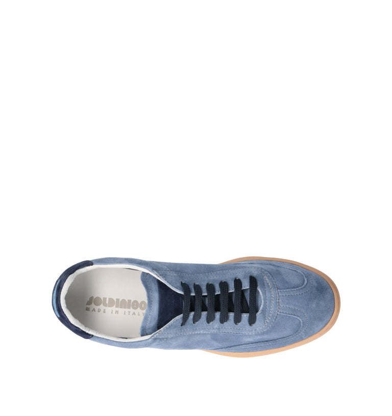 SOLDINI 80 Sneaker uomo avio/blu in suede