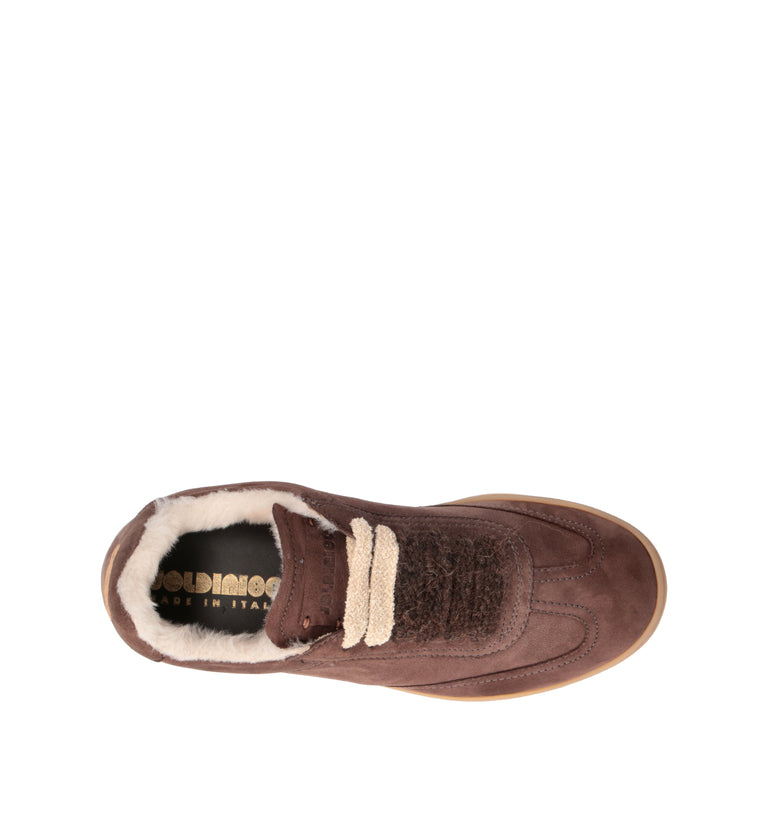 SOLDINI 80 Sneaker donna marrone in suede