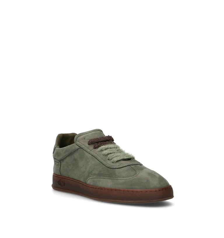 SOLDINI 80 Sneaker uomo verde in suede