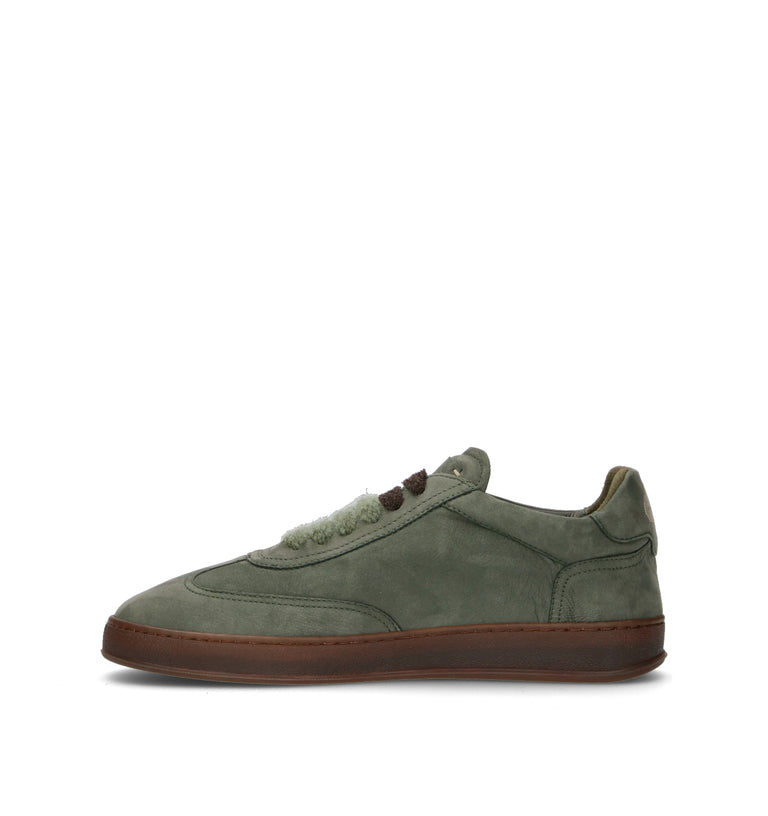 SOLDINI 80 Sneaker uomo verde in suede