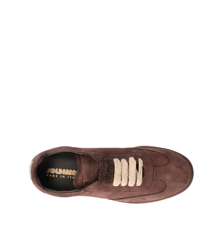 SOLDINI 80 Sneaker uomo marrone in suede
