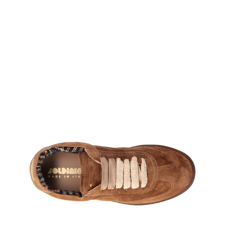 SOLDINI 80 Sneaker donna marron in suede