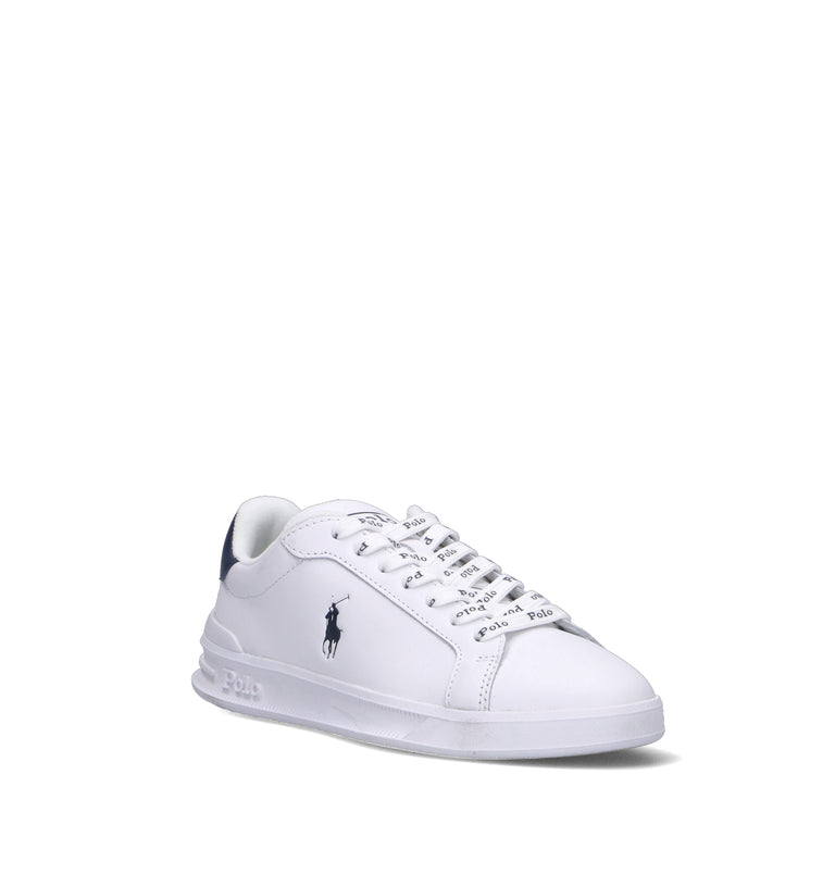 POLO RALPH LAUREN Sneaker donna bianca/blu in pelle