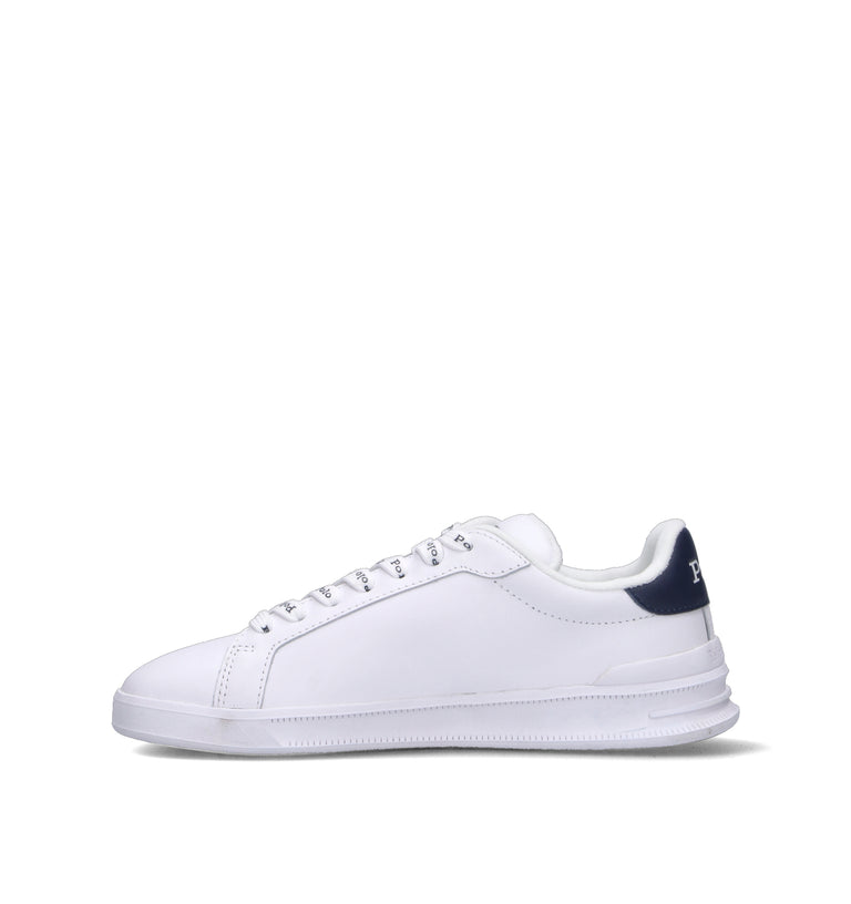 POLO RALPH LAUREN Sneaker donna bianca/blu in pelle