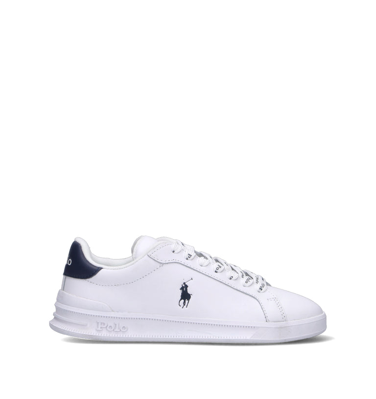 POLO RALPH LAUREN Sneaker donna bianca/blu in pelle