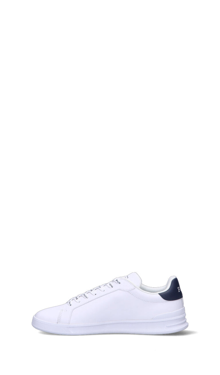 RALPH LAUREN Sneaker uomo bianca e nera in pelle