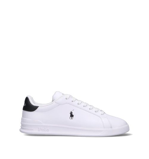 POLO RALPH LAUREN Sneaker uomo bianca/nera in pelle