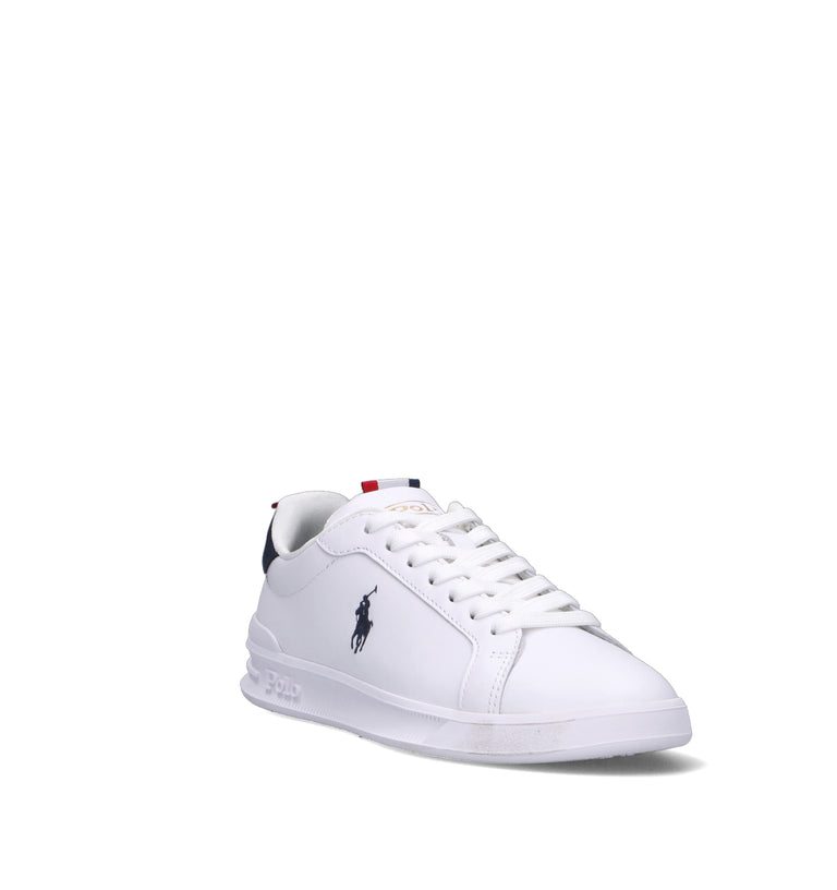 POLO RALPH LAUREN Sneaker donna bianca/blu in pelle