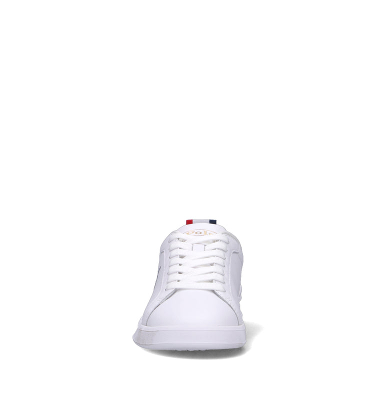 POLO RALPH LAUREN Sneaker donna bianca/blu in pelle