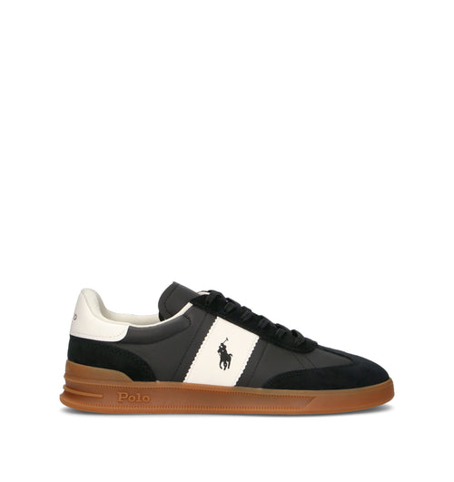POLO SPORT Sneaker uomo nera in pelle
