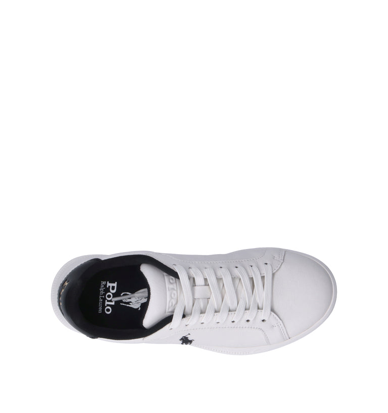 POLO RALPH LAUREN Sneaker donna bianca/nera in pelle