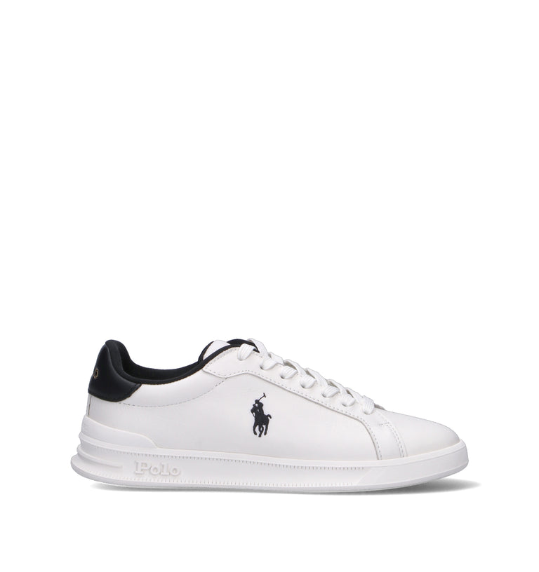 POLO RALPH LAUREN Sneaker donna bianca/nera in pelle