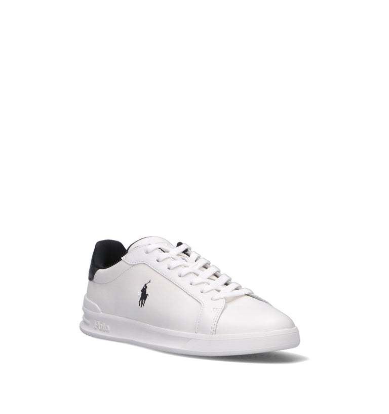 POLO RALPH LAUREN Sneaker uomo bianca/nera in pelle