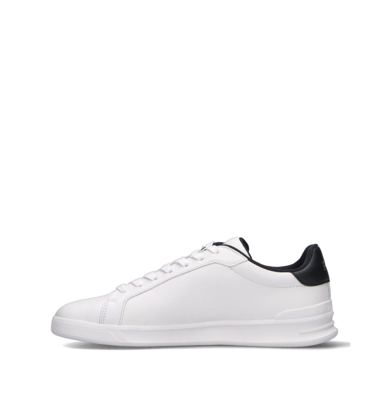 POLO RALPH LAUREN Sneaker uomo bianca/nera in pelle