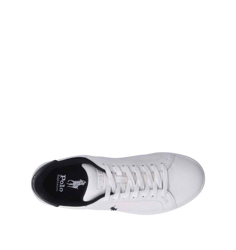 POLO RALPH LAUREN Sneaker uomo bianca/nera in pelle