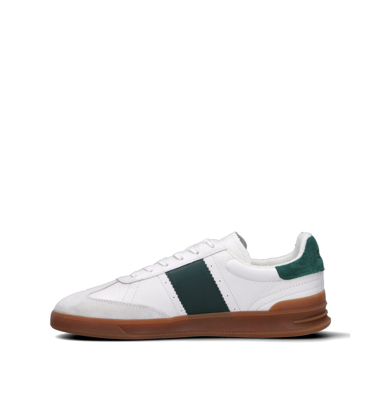 POLO RALPH LAUREN Sneaker uomo bianca/verde in pelle