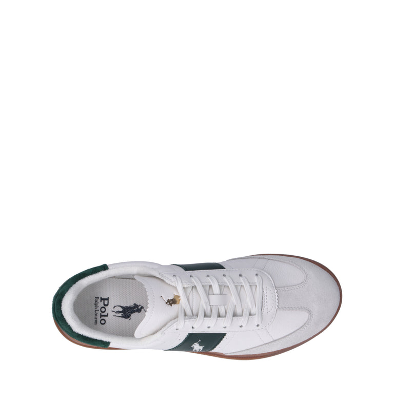 POLO RALPH LAUREN Sneaker uomo bianca/verde in pelle