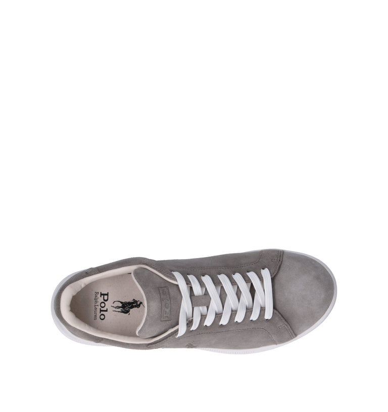 POLO RALPH LAUREN Sneaker uomo grigia in suede