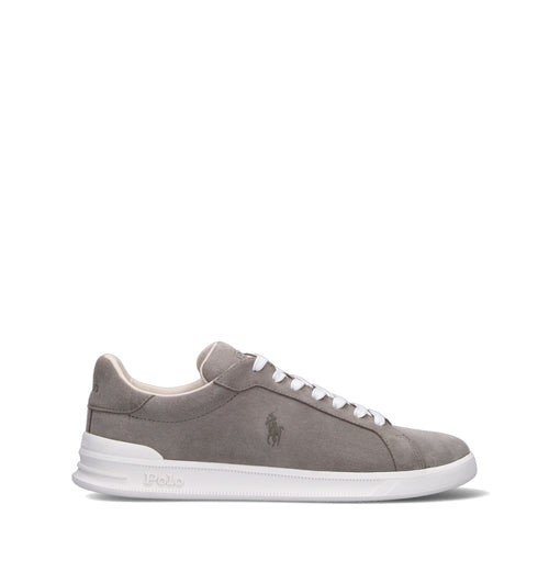POLO RALPH LAUREN Sneaker uomo grigia in suede