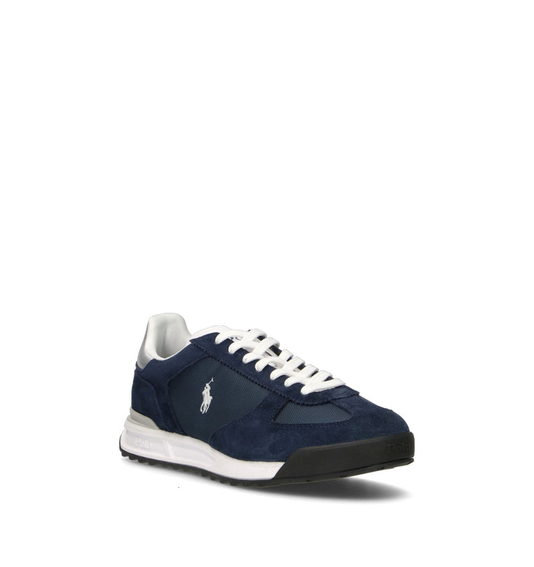 POLO SPORT Sneaker uomo blu in suede