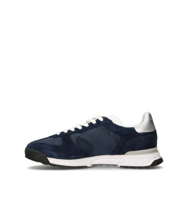 POLO SPORT Sneaker uomo blu in suede