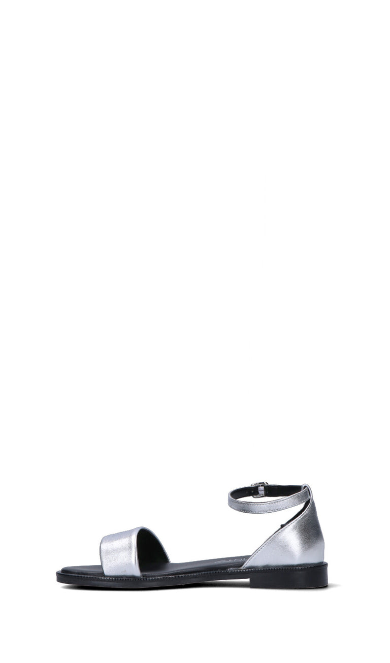 VARIOPINTO Sandalo donna argento in pelle