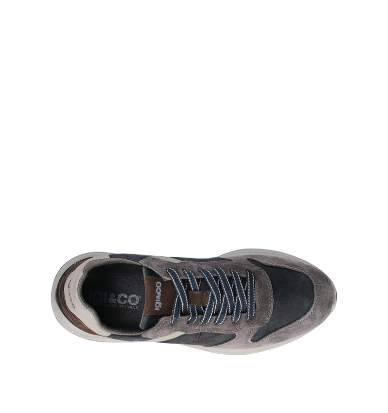 IGI&CO Sneaker uomo antracite in pelle