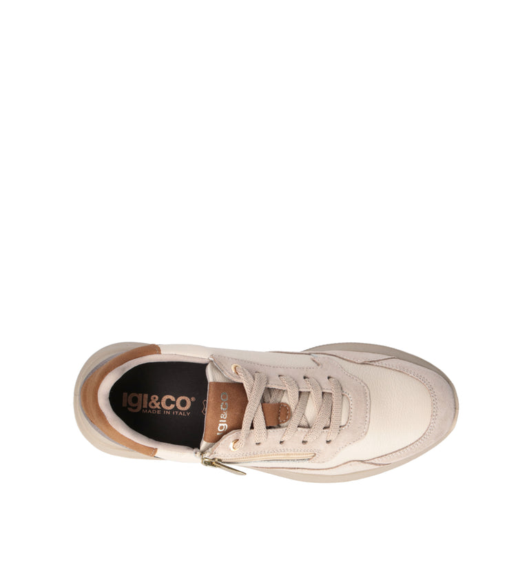 IGI&CO Sneaker donna panna in pelle