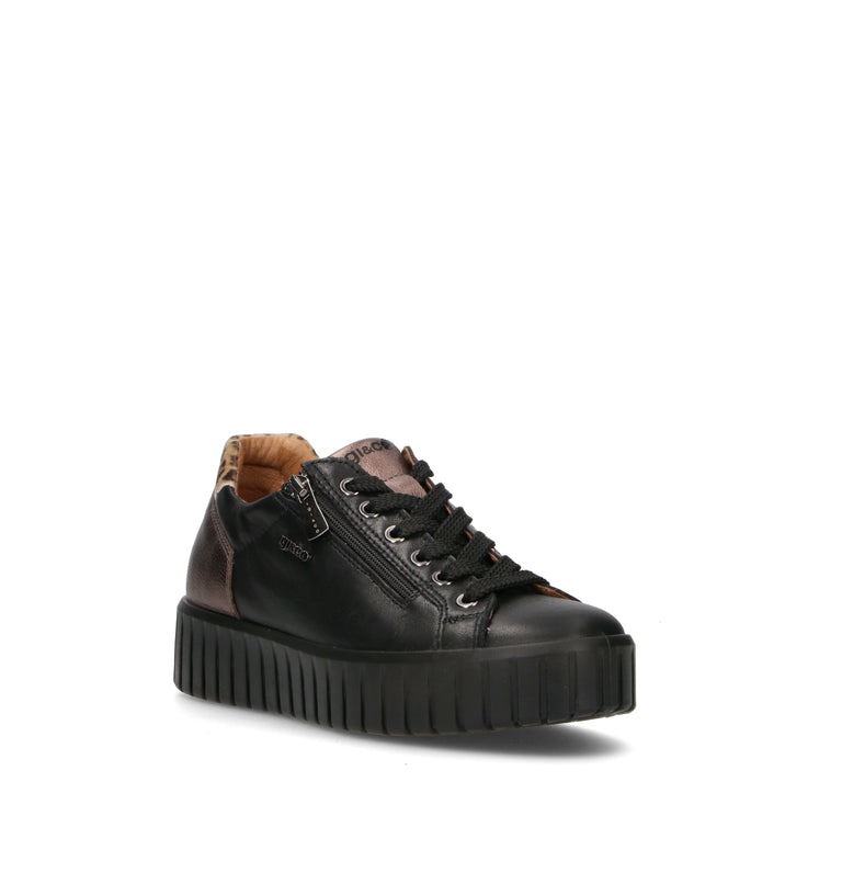IGI&CO Sneaker donna nera/bronzo in pelle