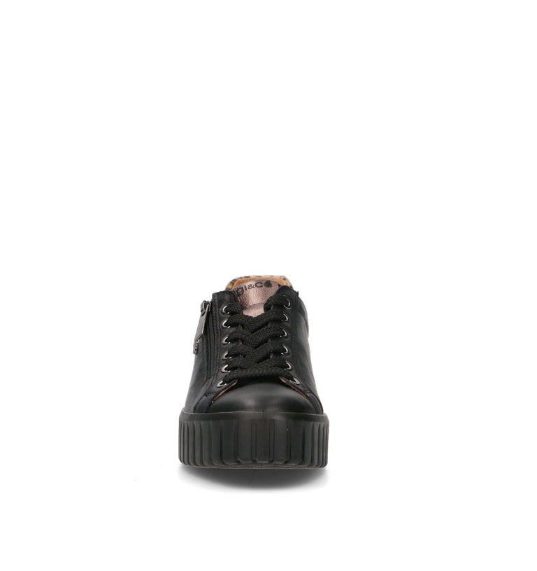 IGI&CO Sneaker donna nera/bronzo in pelle