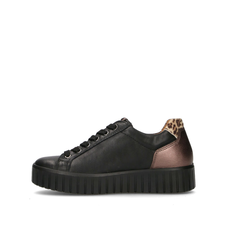 IGI&CO Sneaker donna nera/bronzo in pelle