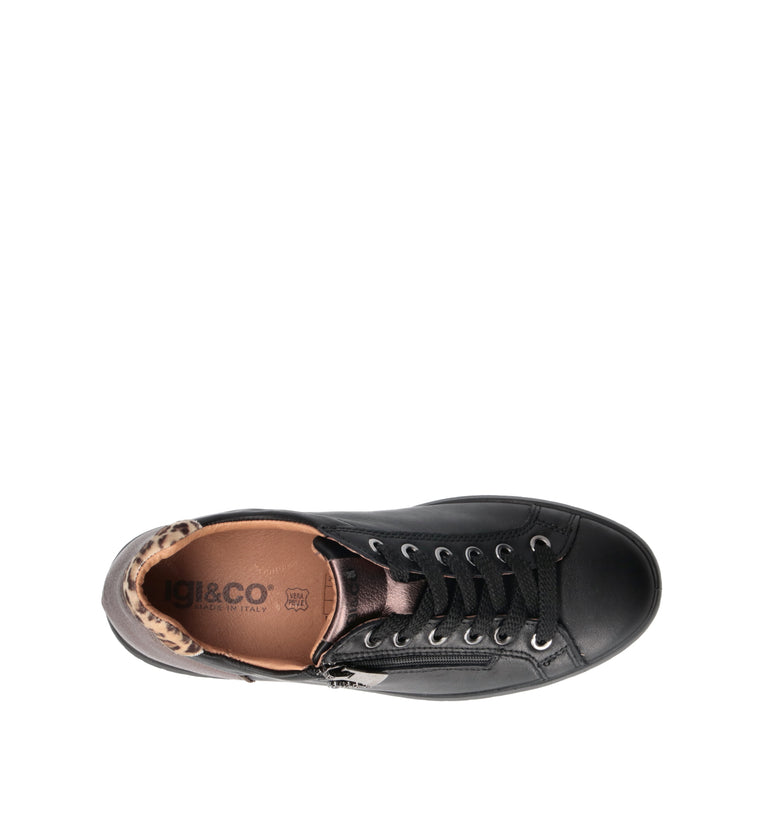 IGI&CO Sneaker donna nera/bronzo in pelle
