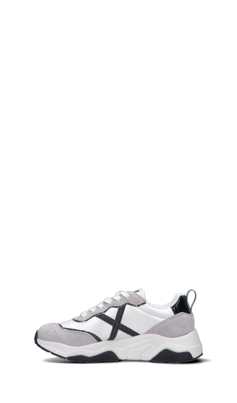 MUNICH - WAVE Sneaker donna bianca/nera in suede
