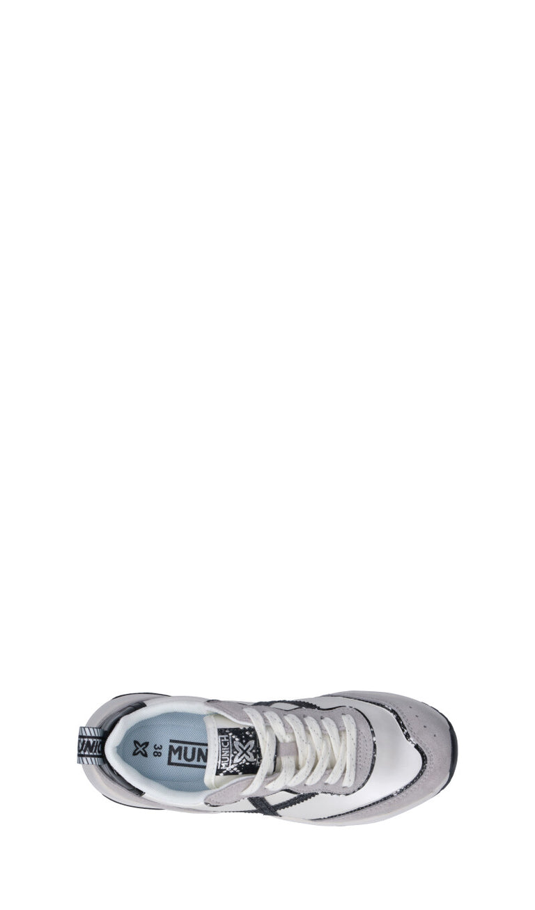 MUNICH - WAVE Sneaker donna bianca/nera in suede