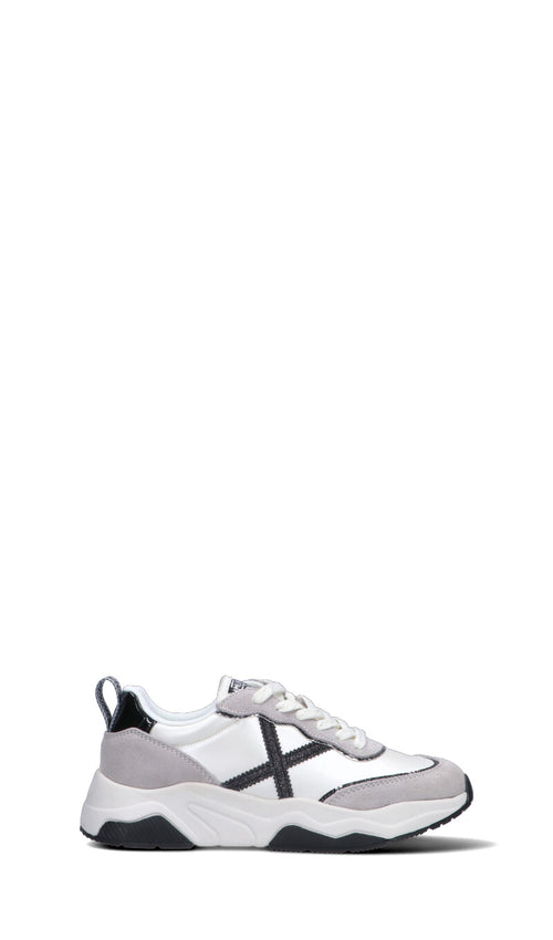 MUNICH - WAVE Sneaker donna bianca/nera in suede
