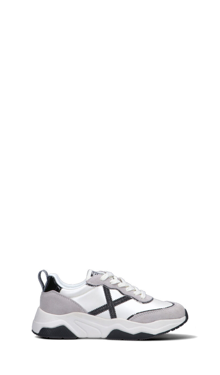 MUNICH - WAVE Sneaker donna bianca/nera in suede
