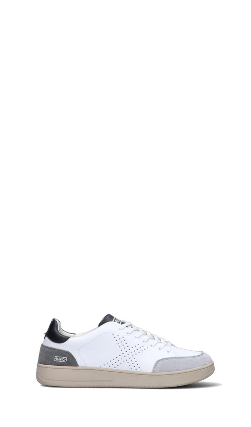 MUNICH - X-COURT Sneaker uomo bianca/nera in pelle