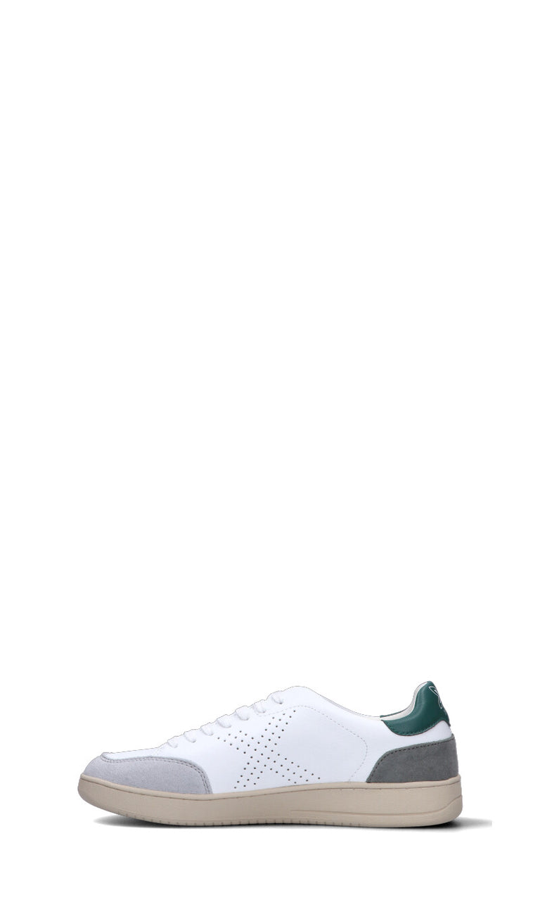 MUNICH - X-COURT Sneaker uomo bianca/verde in pelle