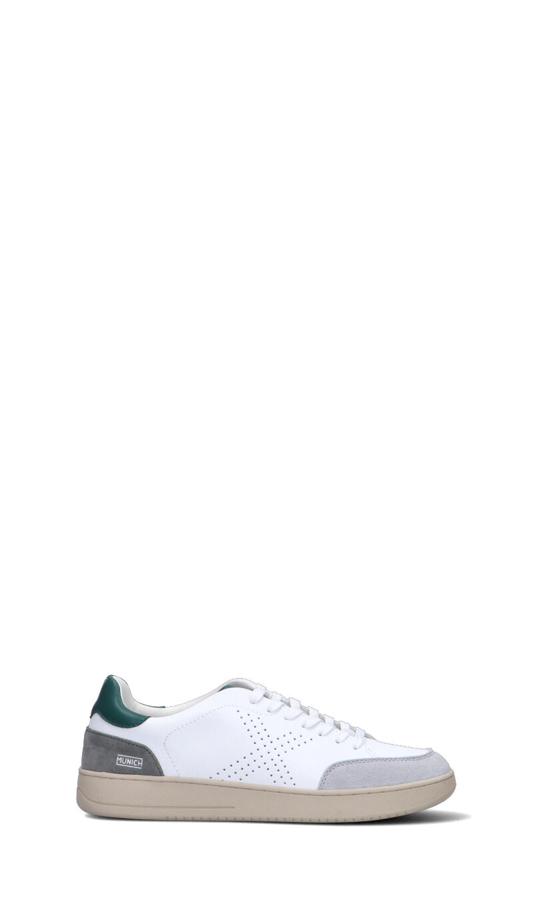 MUNICH - X-COURT Sneaker uomo bianca/verde in pelle
