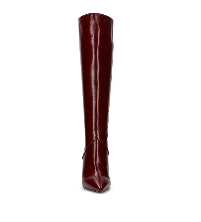 WO MILANO Stivale donna bordeaux in pelle
