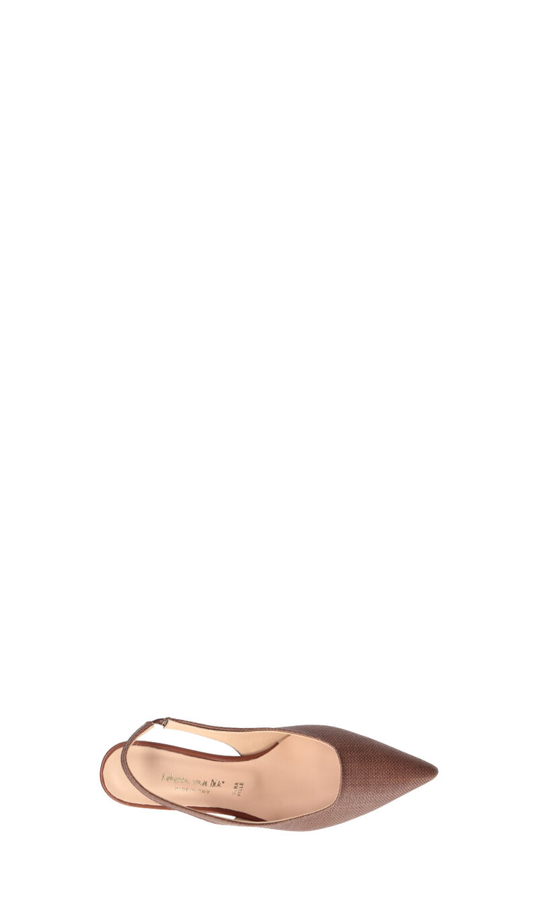 REBECCA VAN DIK Slingback donna marrone