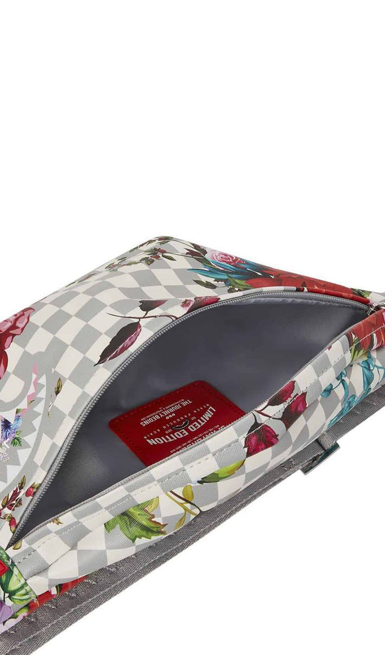 SPRAYGROUND JARDIN DU PALAIS Marsupio bianco in pelle vegana