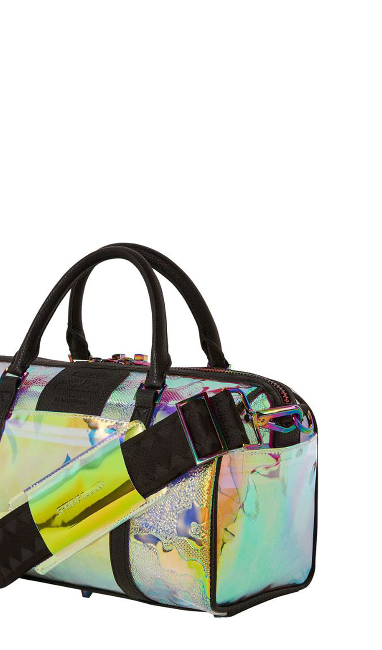 SPRAYGROUND MAGIC CITY MINI DUFFLE Borsa argento