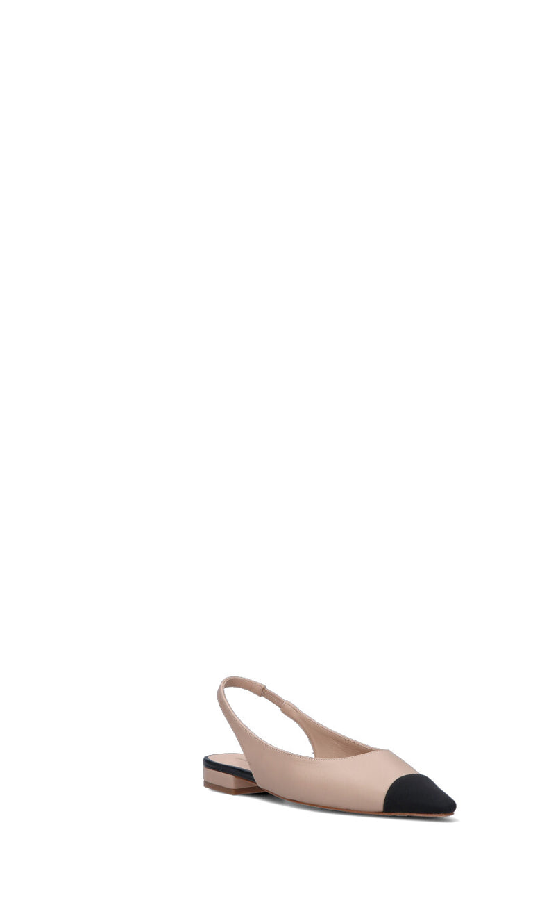 FRAU Slingback donna beige/nera in pelle
