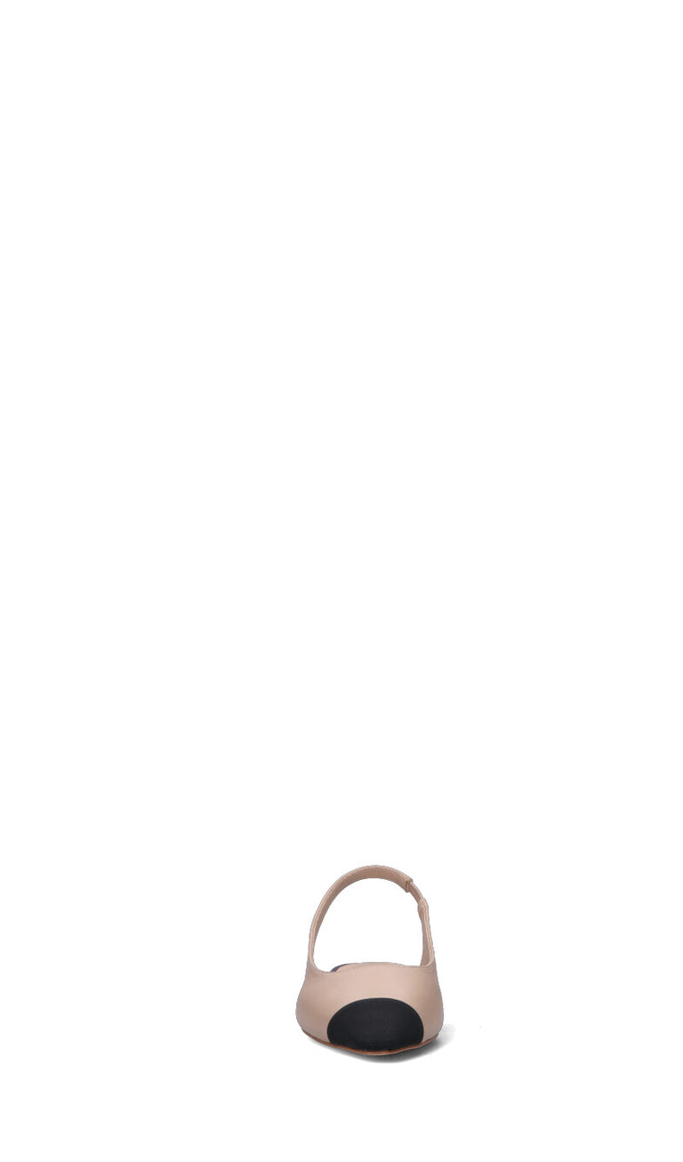 FRAU Slingback donna beige/nera in pelle