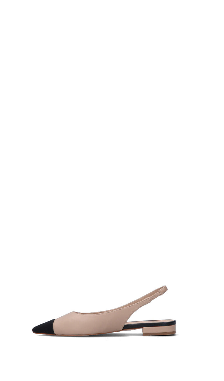 FRAU Slingback donna beige/nera in pelle