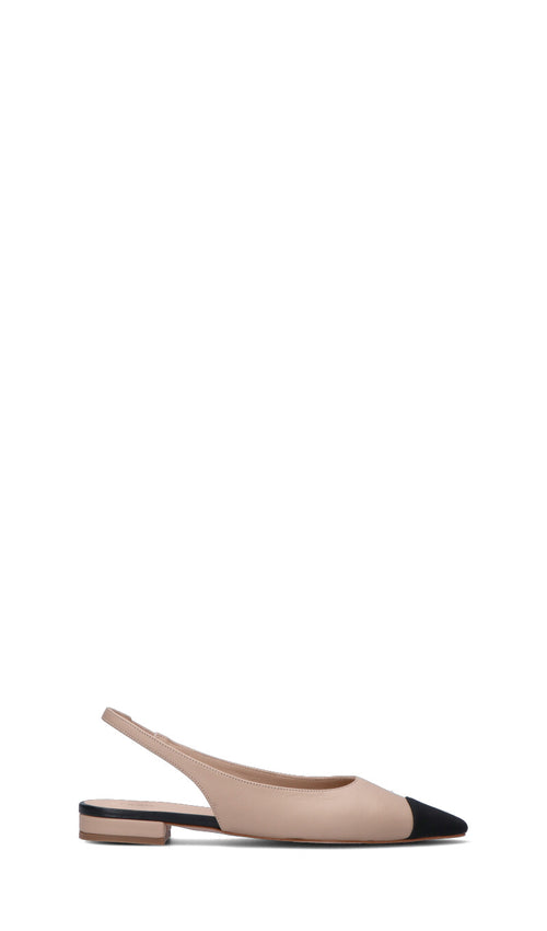 FRAU Slingback donna beige/nera in pelle