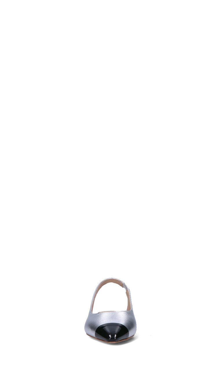 FRAU Slingback donna argento in pelle